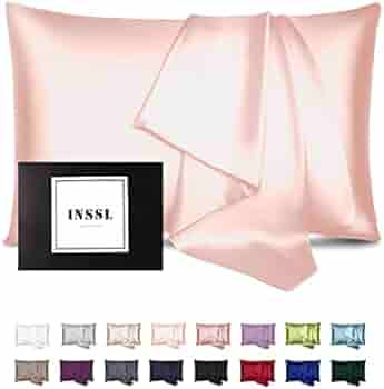 Amazon.com: INSSL Silk Pillowcase for Women, Mulberry Silk Pillowcase for Hair and Skin and Stay ... | Amazon (US)