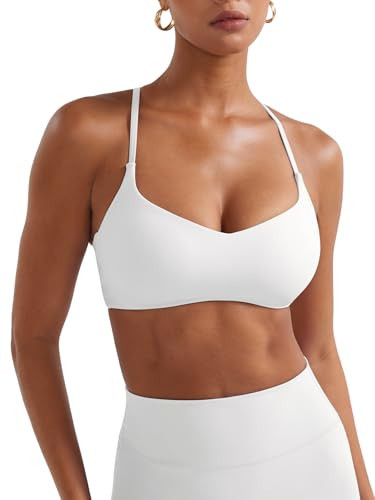 YEOREO CoreFlex Y Back Sports Bra for Women White L | Amazon (US)
