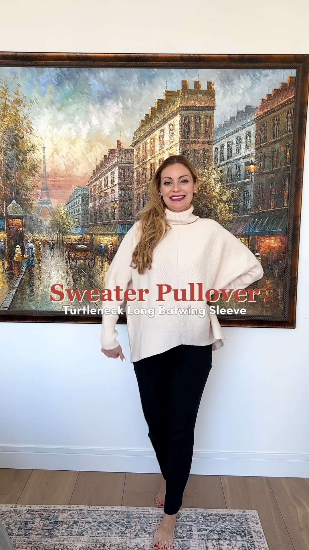 This turtleneck pullover is the definition of cozy but put together ✨ The soft knit, loose batwing shape, and cozy turtleneck make it perfect for chilly days when comfort is key but style still matters. Such a great layering piece 🧶 #cozysweater #fallfashion #winterlayers #sweaterweather #cozyoutfits #coldweatherstyle  

#LTKootd #LTKSeasonal