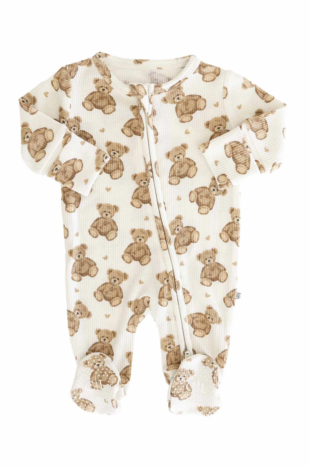 All Bamboo Waffle Zipper Footies | Caden Lane