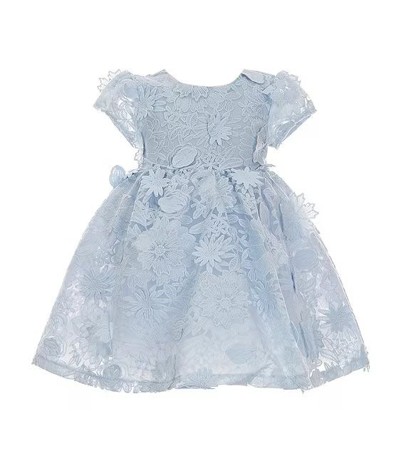 Edgehill Collectionx The Broke Brooke Little Girls 2T-8 Charleston 3D Lace Floral Dress | Dillard's