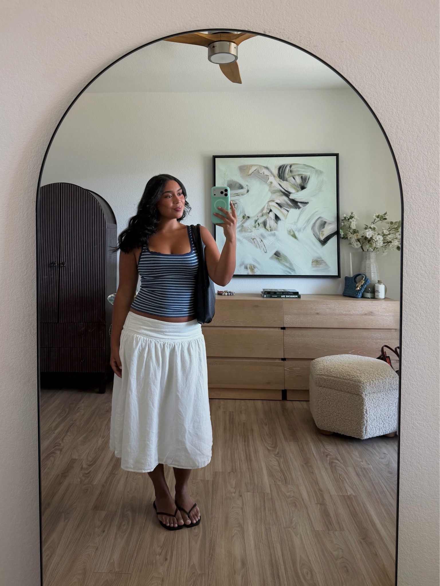 casual summer fit🤍 one of my fav midi skirts from PrincessPolly & tank is Aritzia (both run true to size & SO comfy)

#LTKootd #LTKMidsize #LTKSeasonal