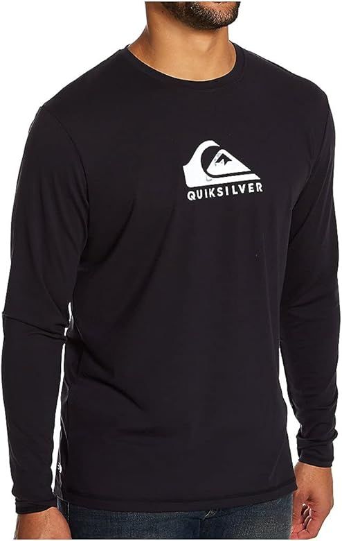 Quiksilver Men's Solid Streak Long Sleeve Rashguard UPF 50 Sun Protection Surf Shirt | Amazon (US)
