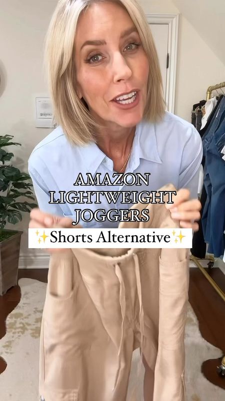 These Amazon joggers come in a super lightweight fabric for summer. Cool for hot days and a great alternative to shorts. They comes in 9 colors and fit true to size. They’re so good, you’re going to want 2!

#LTKVideo #LTKOver40 #LTKFindsUnder50