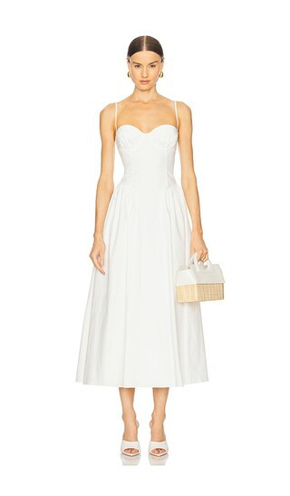 MAJORELLE Serena Midi Dress in White. Taglia S. Also in L, M, XL, XXS. | Revolve Clothing (Global)