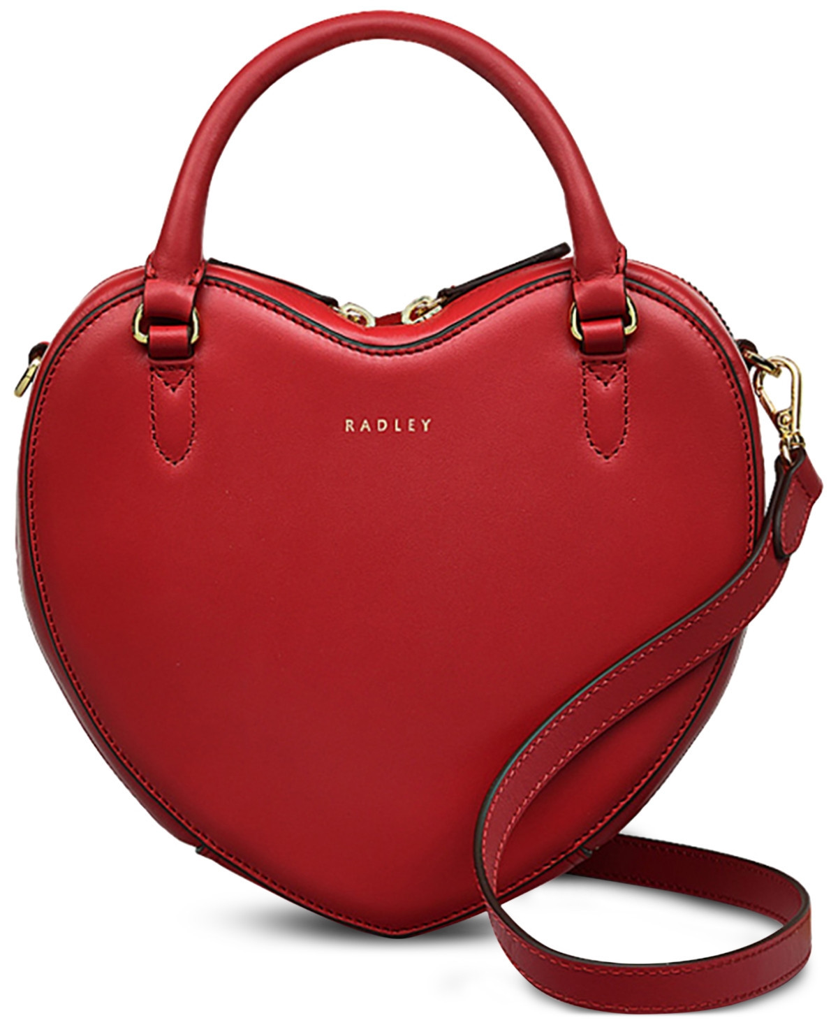 Radley London Valentines Small Leather Zip-Top Crossbody - Crimson | Macy's