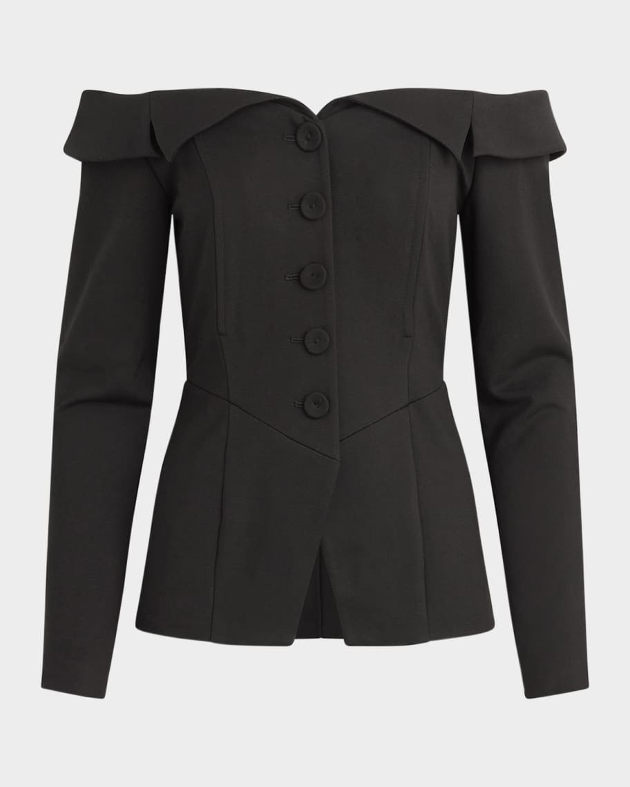 Favorite Daughter The Irina Off-Shoulder Jacket | Neiman Marcus