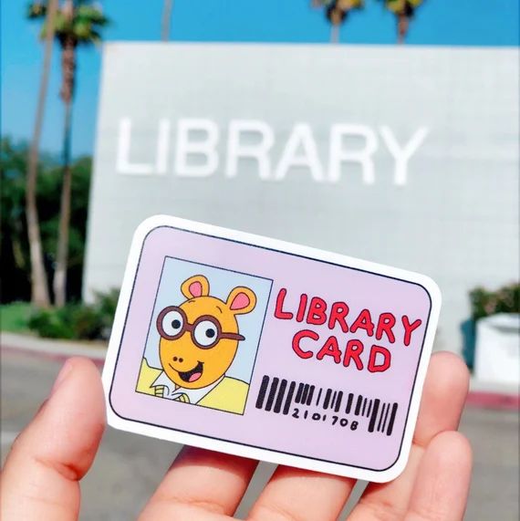 Library Card Book Club Sticker L Bookworm Sticker  - Etsy | Etsy (US)