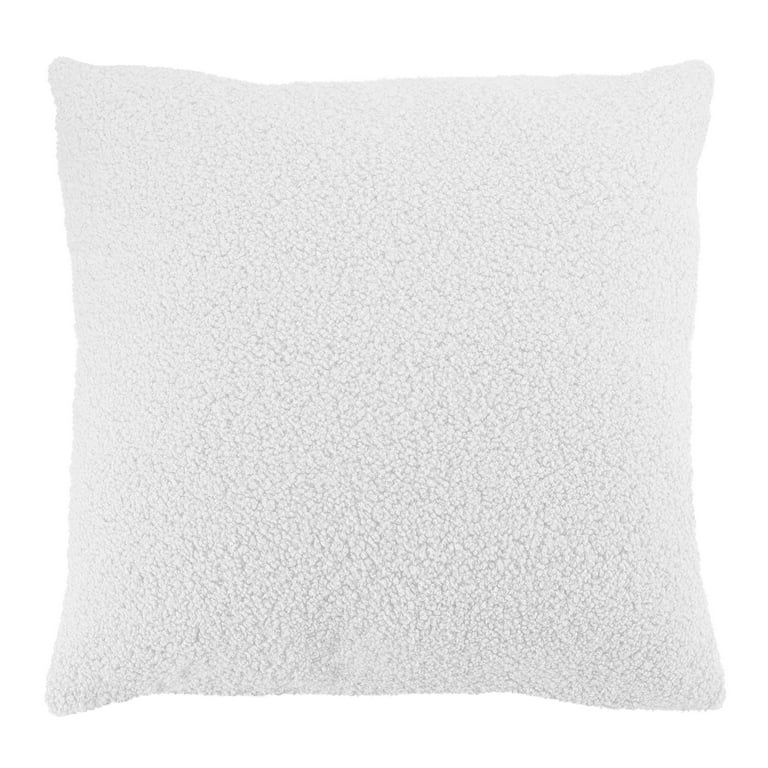 Better Homes & Gardens Sherpa Square Throw Pillow, 20" x 20" , Ivory, Pack of 1 | Walmart (US)