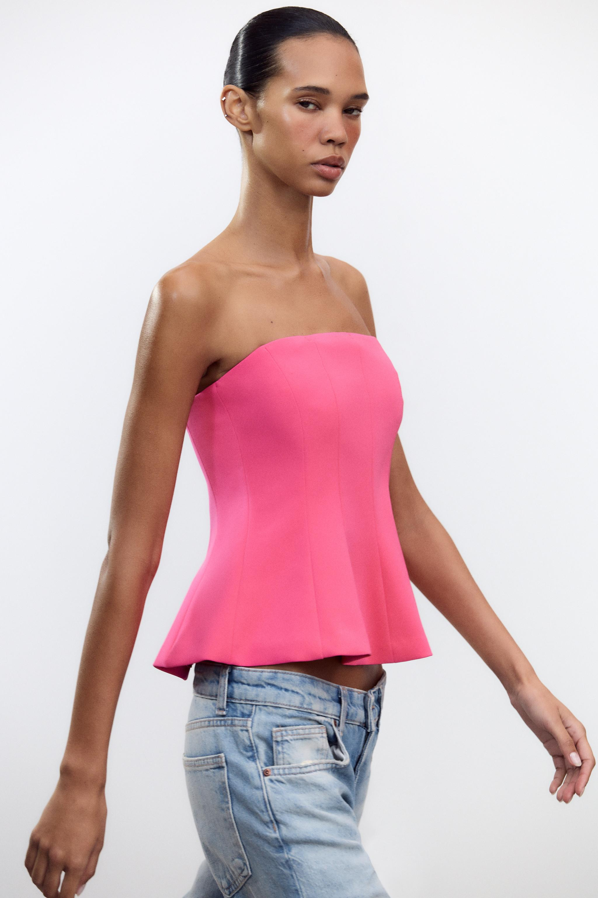PEPLUM BANDEAU TOP | Zara UK