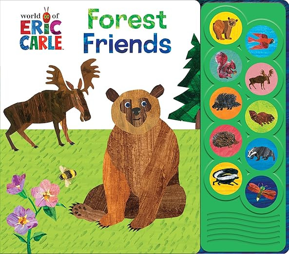 World of Eric Carle, Forest Friends 10-Button Animal Sound Book - Great for First Words - PI Kids | Amazon (US)