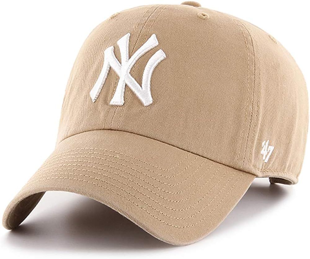 '47 Brand New York Yankees Clean Up Hat Cap Khaki/White/American USA Flag Side Patch | Amazon (US)