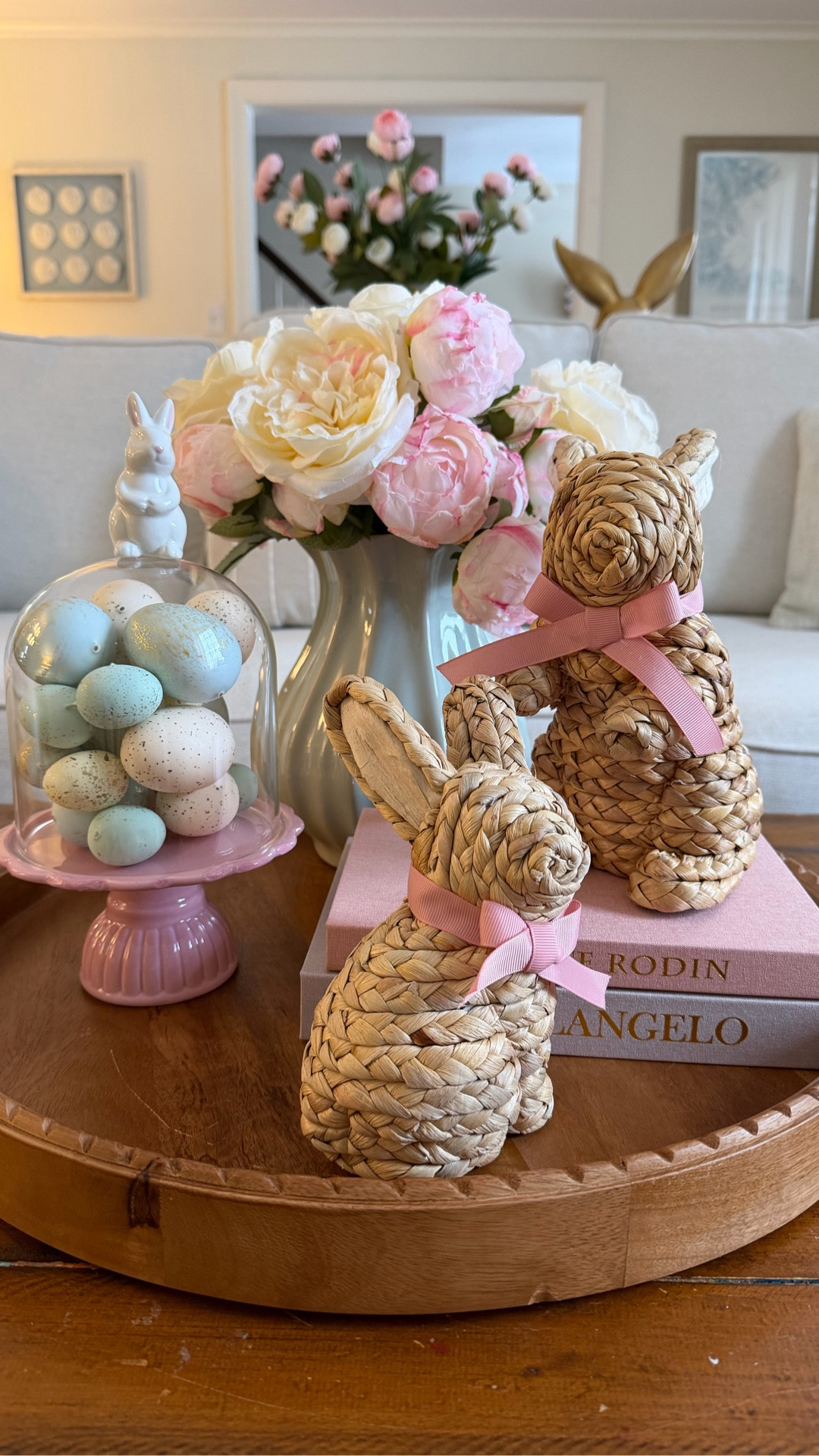 How sweet are these rattan bunnies? They’re a great size and they look great with my new bunny cloche, which you can fill with so many different things. I am so ready for all things Easter! 

#LTKSeasonal #LTKHome