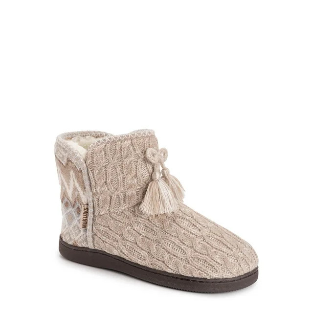 Muk Luks Women's Knit Back Bootie Slipper | Walmart (US)