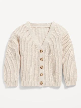 V-Neck Button-Front Cardigan for Toddler Girls | Old Navy (US)