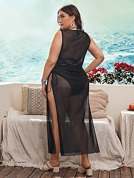 SOLY HUX Women's Plus Size 3 Piece Swimsuits Halter Triangle Bikini Bathing Suit with Drawstring ... | Amazon (US)