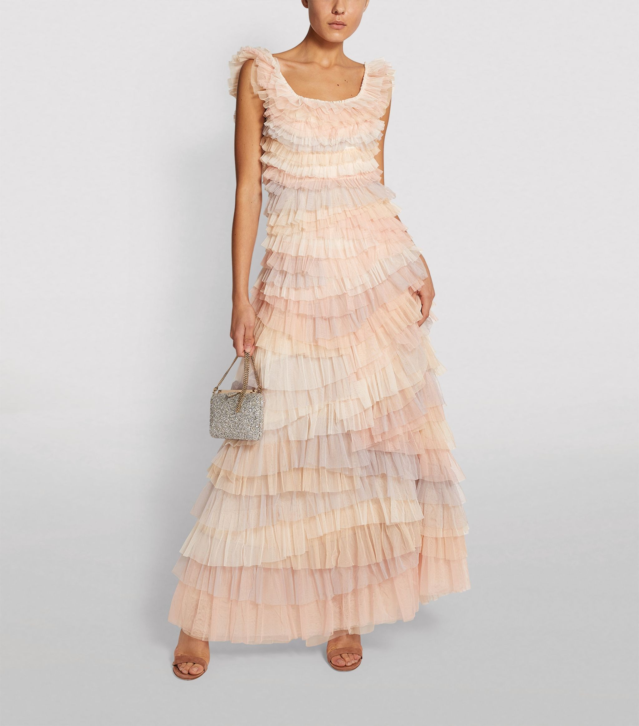 Petra Sleeveless Ruffle Gown | Harrods