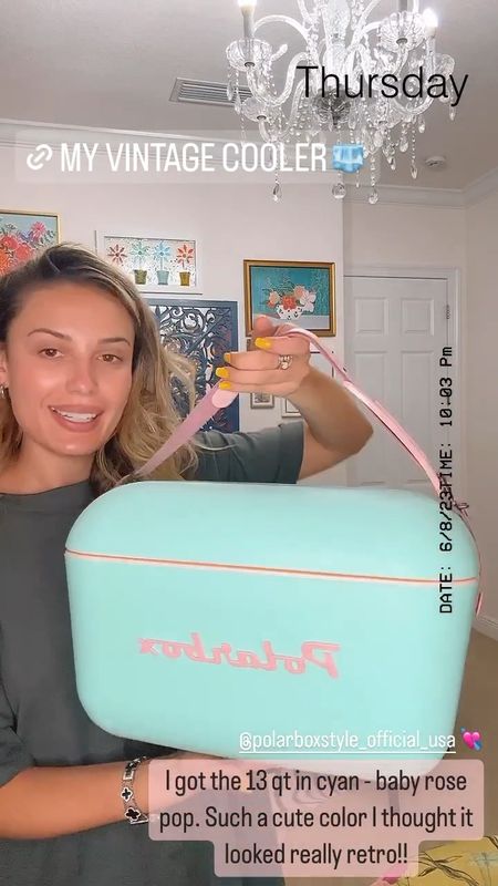 My Retro Cooler!🧊🌸  So excited to take this to the beach  


#LTKFind #LTKhome #LTKswim