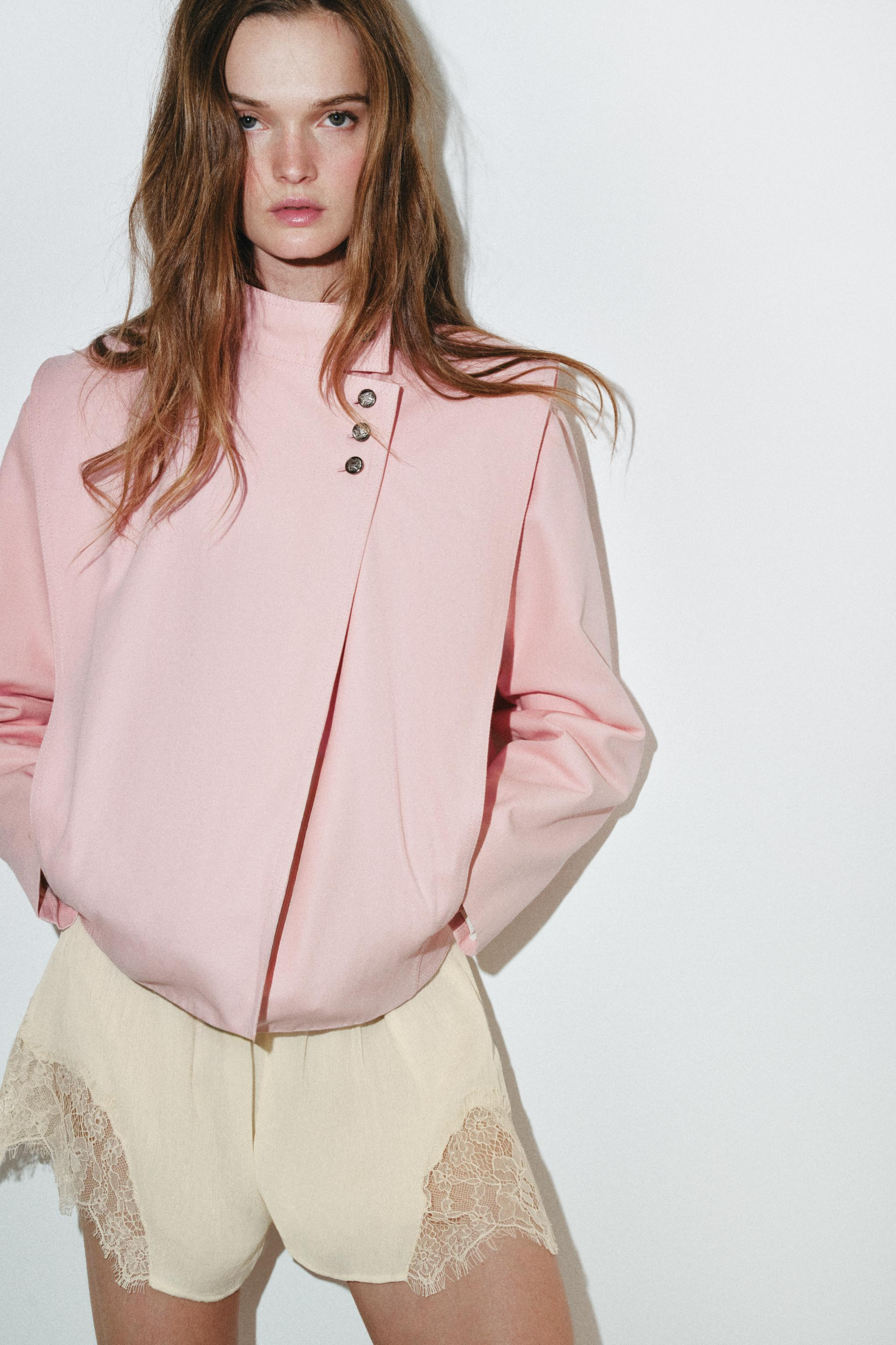 ZW COLLECTION BUTTONED WRAP JACKET | Zara US