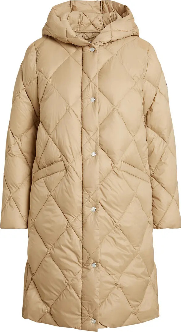 Lauren Ralph Lauren Diamond Quilted Hooded Coat | Nordstrom | Nordstrom