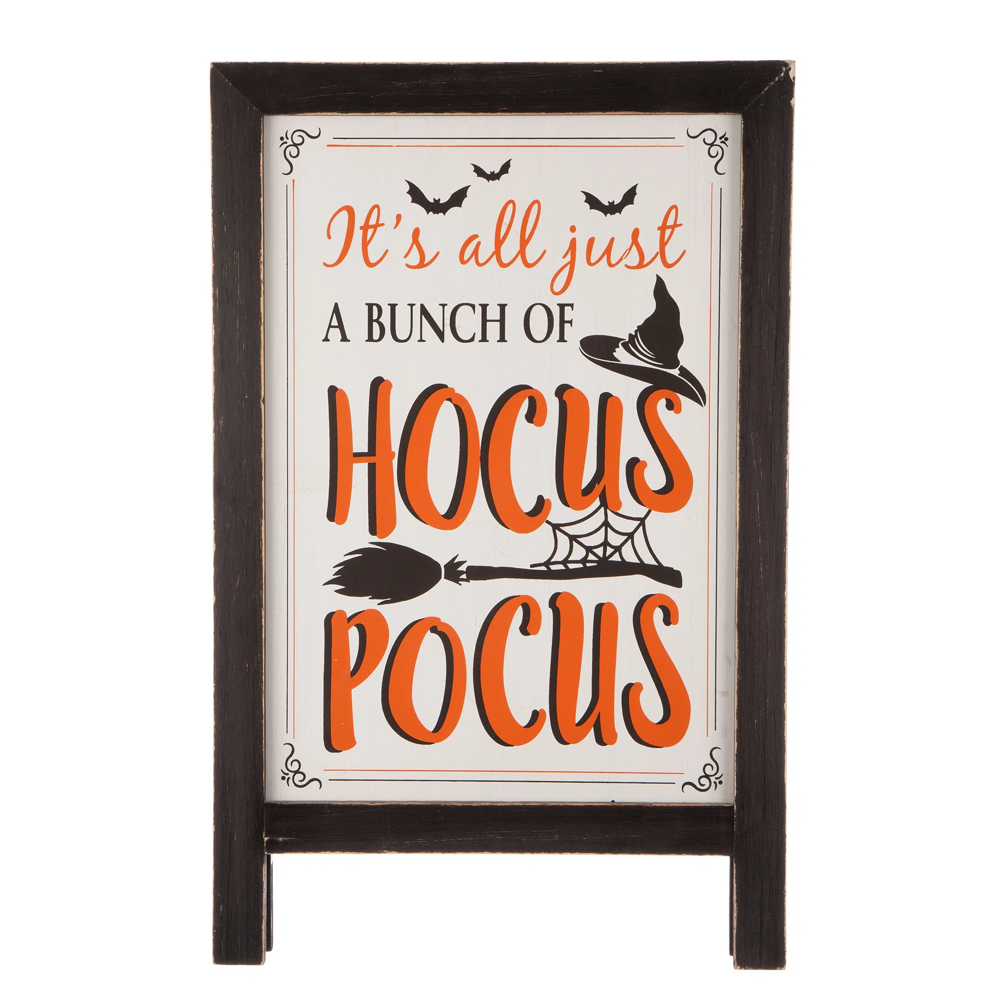 The Holiday Aisle® Halloween Wooden Sanding Easel Sign Décor or Hanging Decor & Reviews | Wayfa... | Wayfair North America