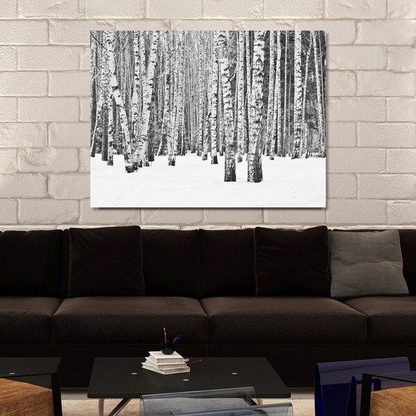 "Birch Trees in Winter" Giclee Print Canvas Wall Art | Bed Bath & Beyond