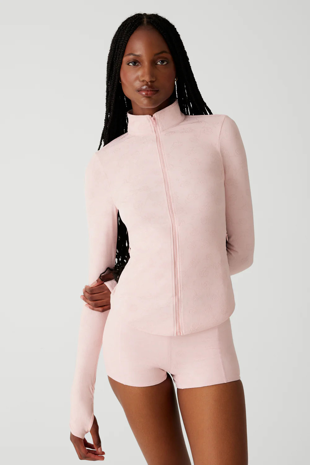 Renee Zip Up Jacket - Pink Petals | Frankies Bikinis