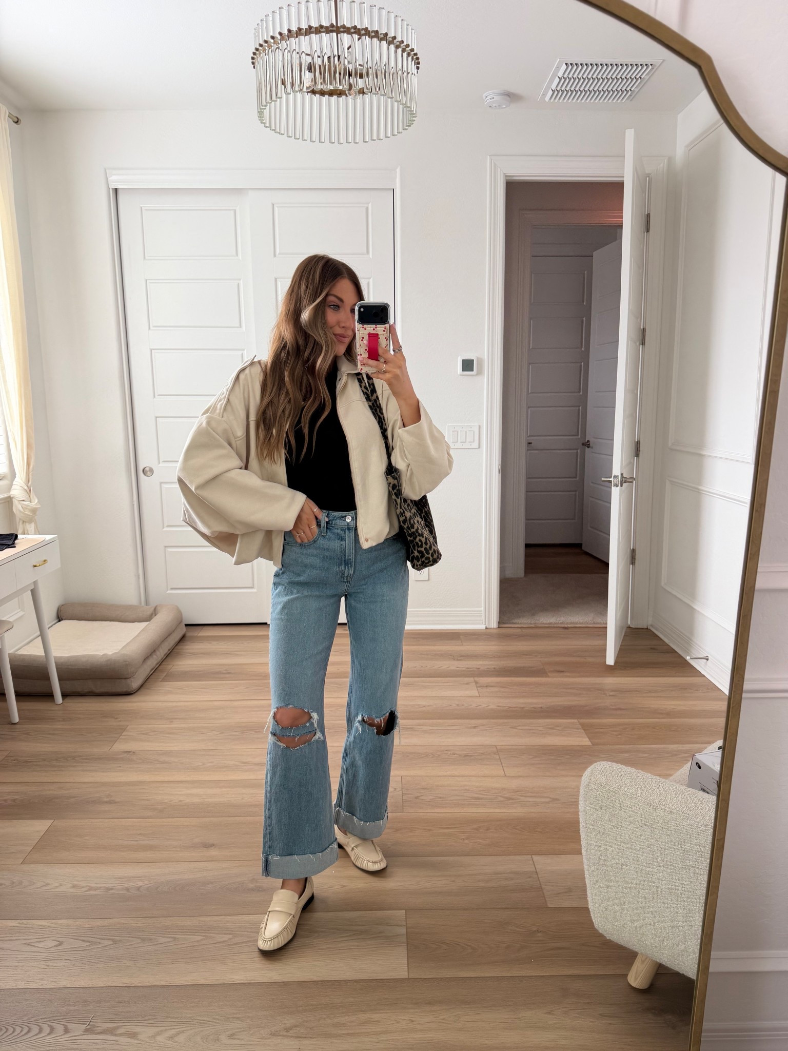 Today’s outfit! Jeans are on sale + extra 15% off with code DENIMAF. I’m wearing a 27 short