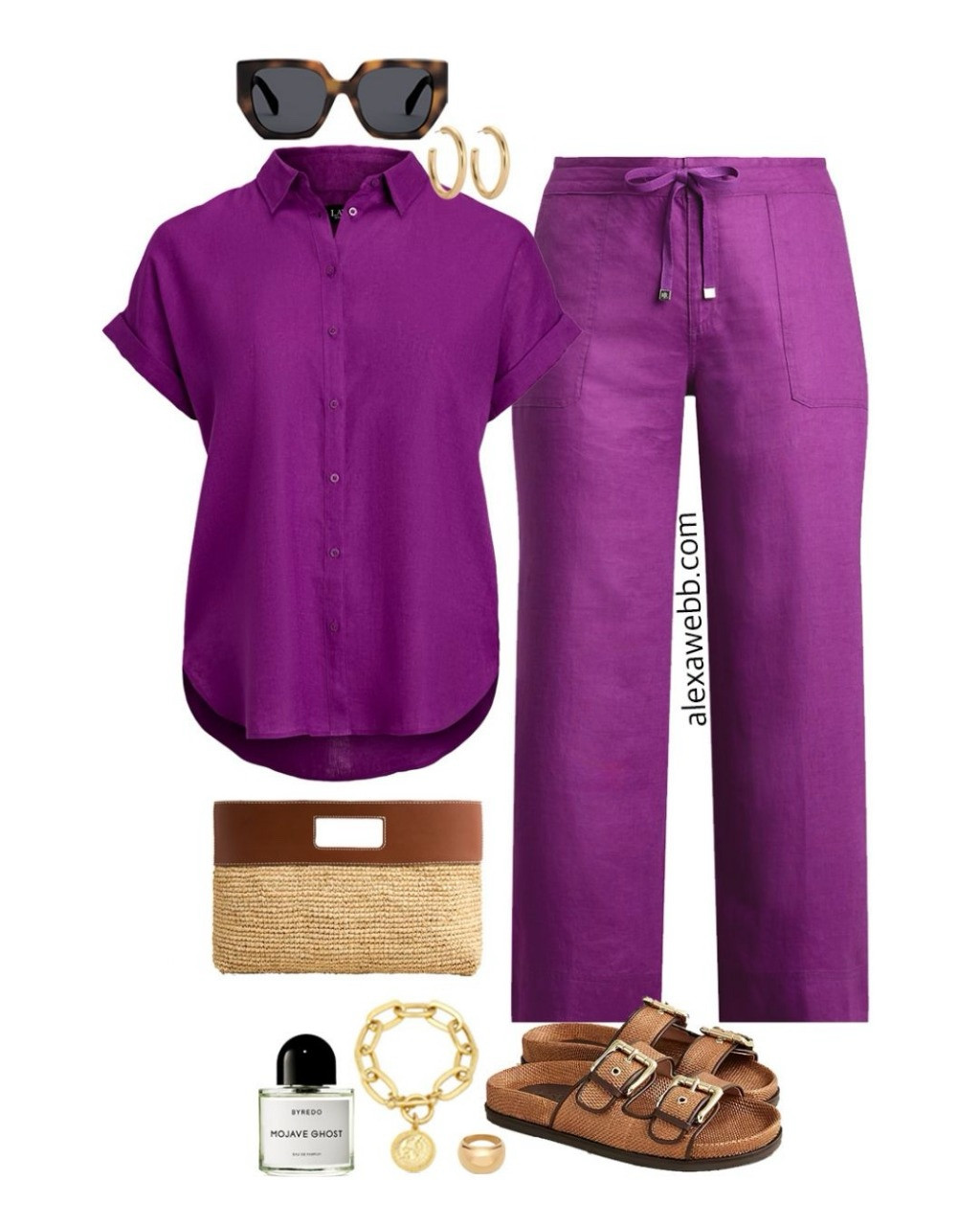 Plus Size Purple Linen Outfits - Four plus size purple linen outfits for looking chic while staying cool all summer! The pants are 100% linen to keep you cool this summer. Alexa Webb #plussize

#LTKPlusSize #LTKOver40 #LTKStyleTip