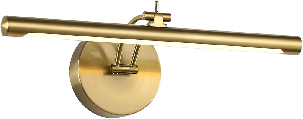 Picture Light Dimmable Hard Wired 15.75 Inch Adjustable Swing Arm Brass Wall Lights for Pictures ... | Amazon (US)