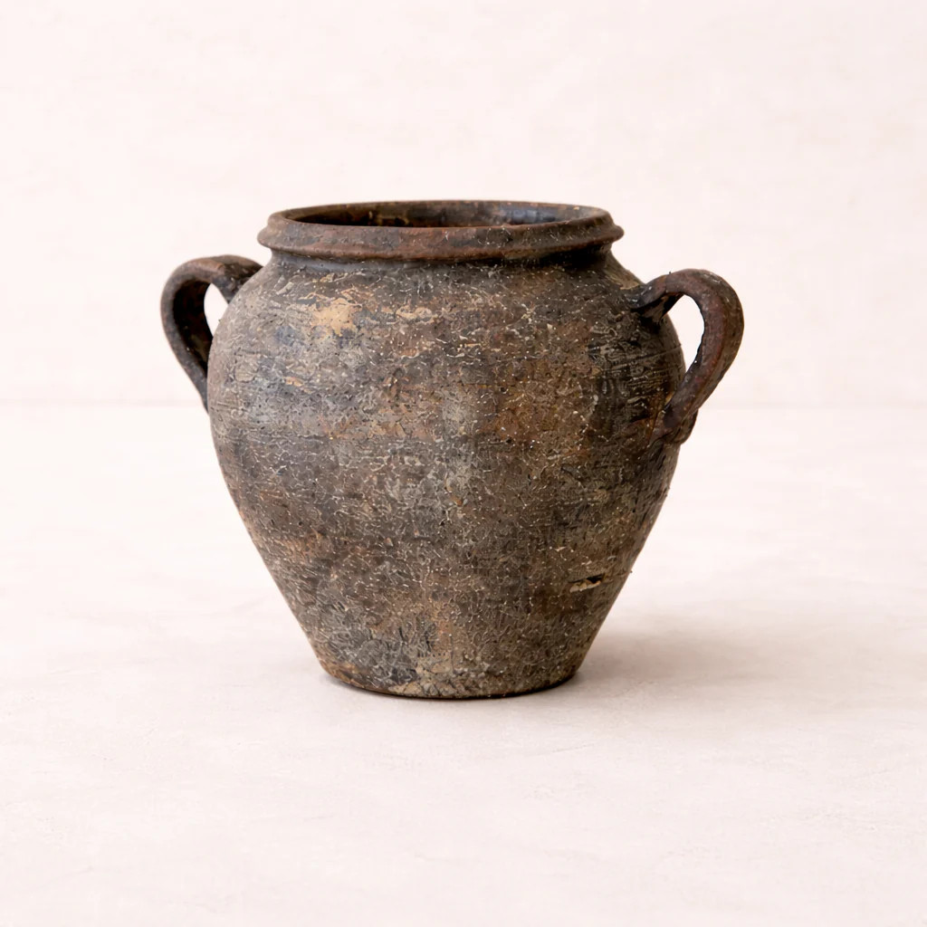 Weathered Brown Terracotta Vase | By Luxe B Co. | luxe bCO