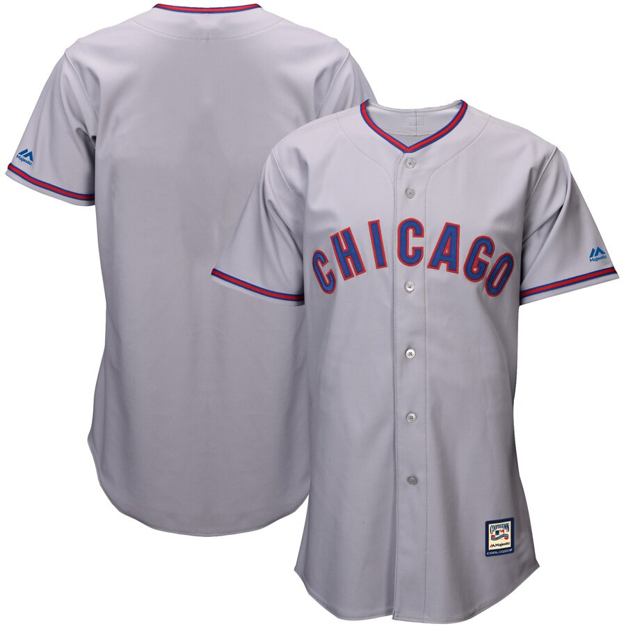 Chicago Cubs Majestic Cooperstown Collection Replica Cool Base Jersey - Gray | Fanatics