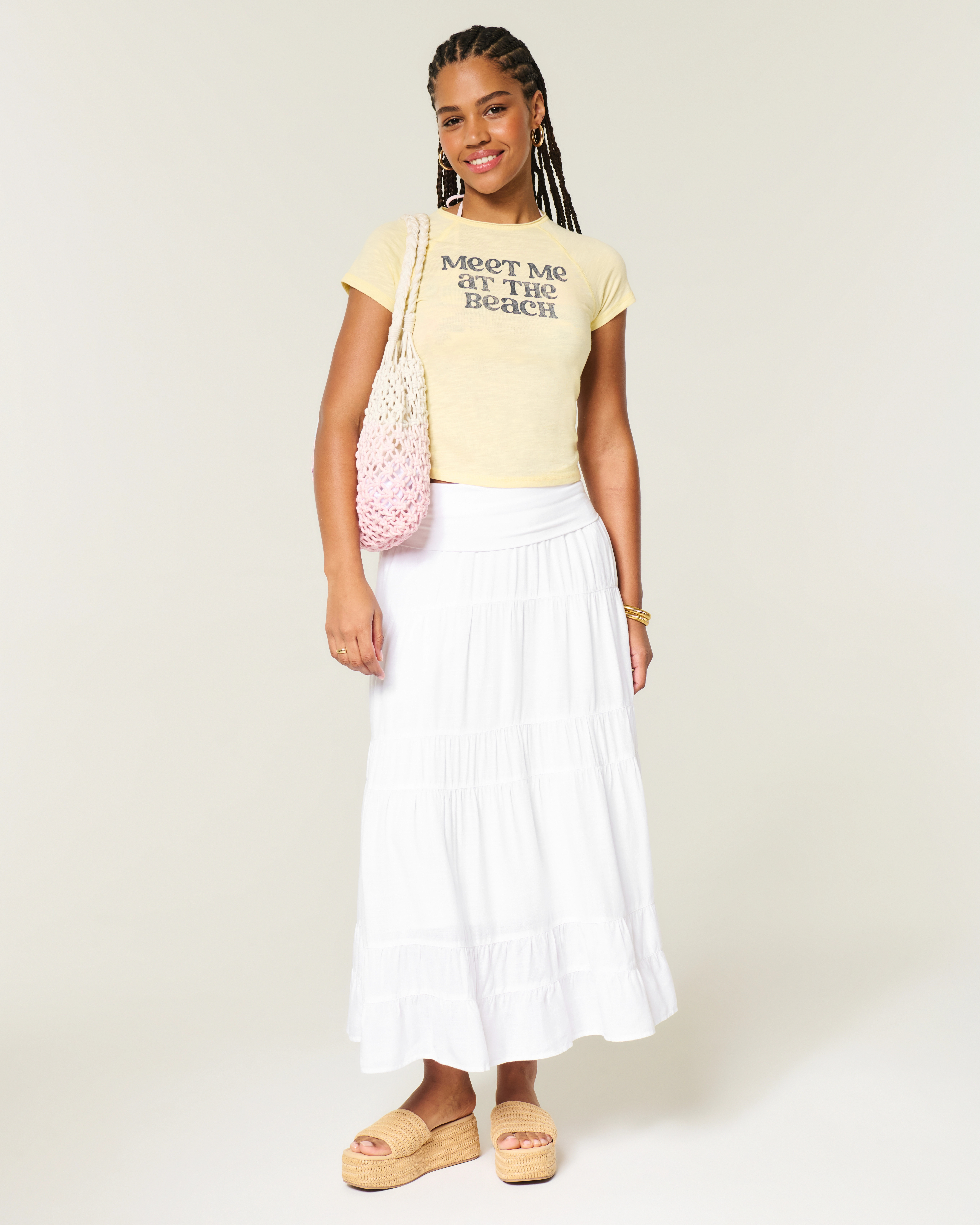 2-in-1 Convertible Maxi Skirt to Midi Dress | Hollister (UK)
