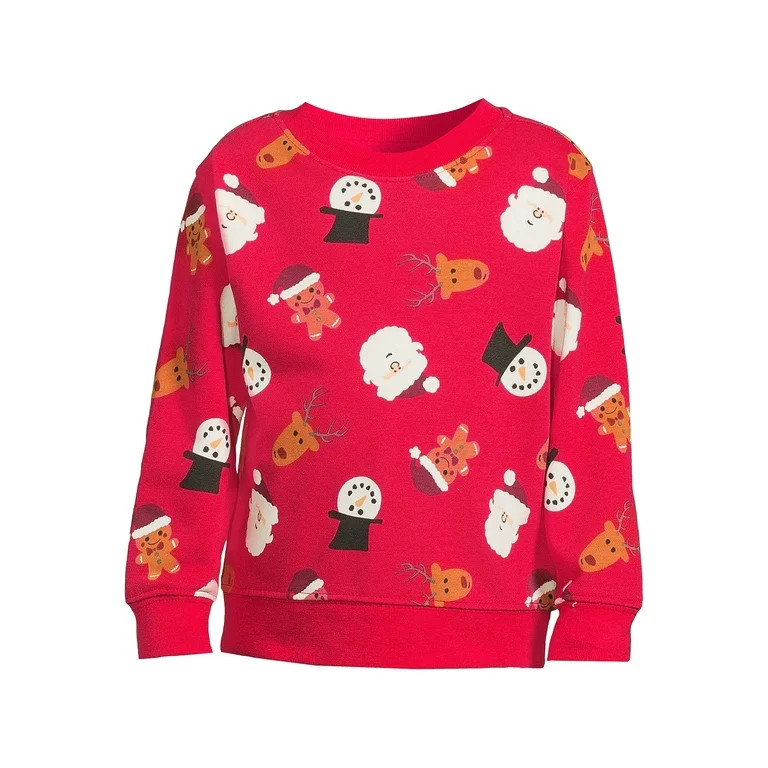 Holiday Time Toddler Long Sleeve Christmas Sweatshirt, Sizes 12M-5T | Walmart (US)