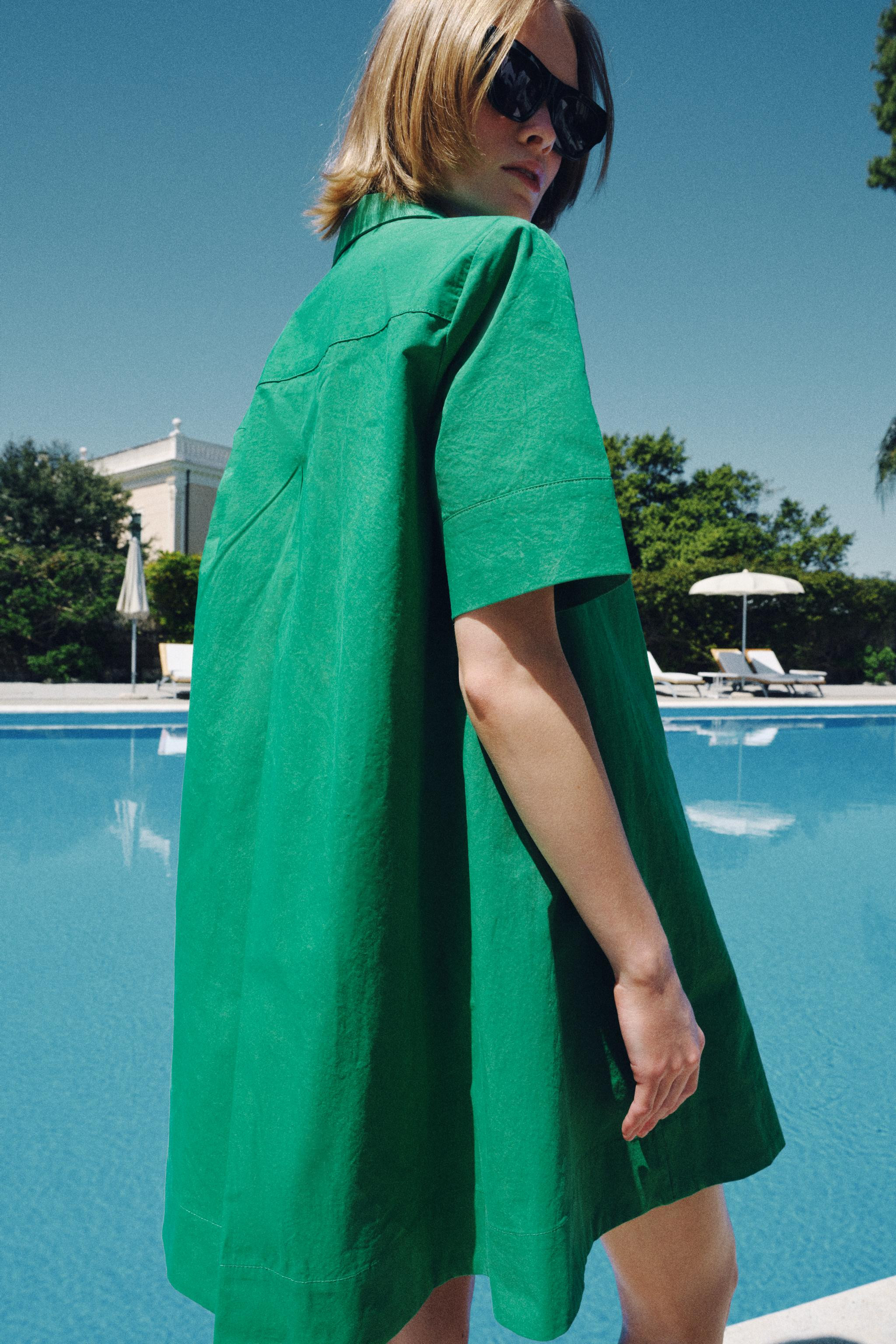 ZW COLLECTION SHORT SLEEVE SHIRT DRESS | Zara US