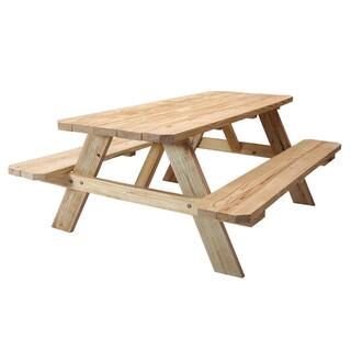 Outdoor Essentials 72 in. Deluxe Picnic Table 406722 | The Home Depot