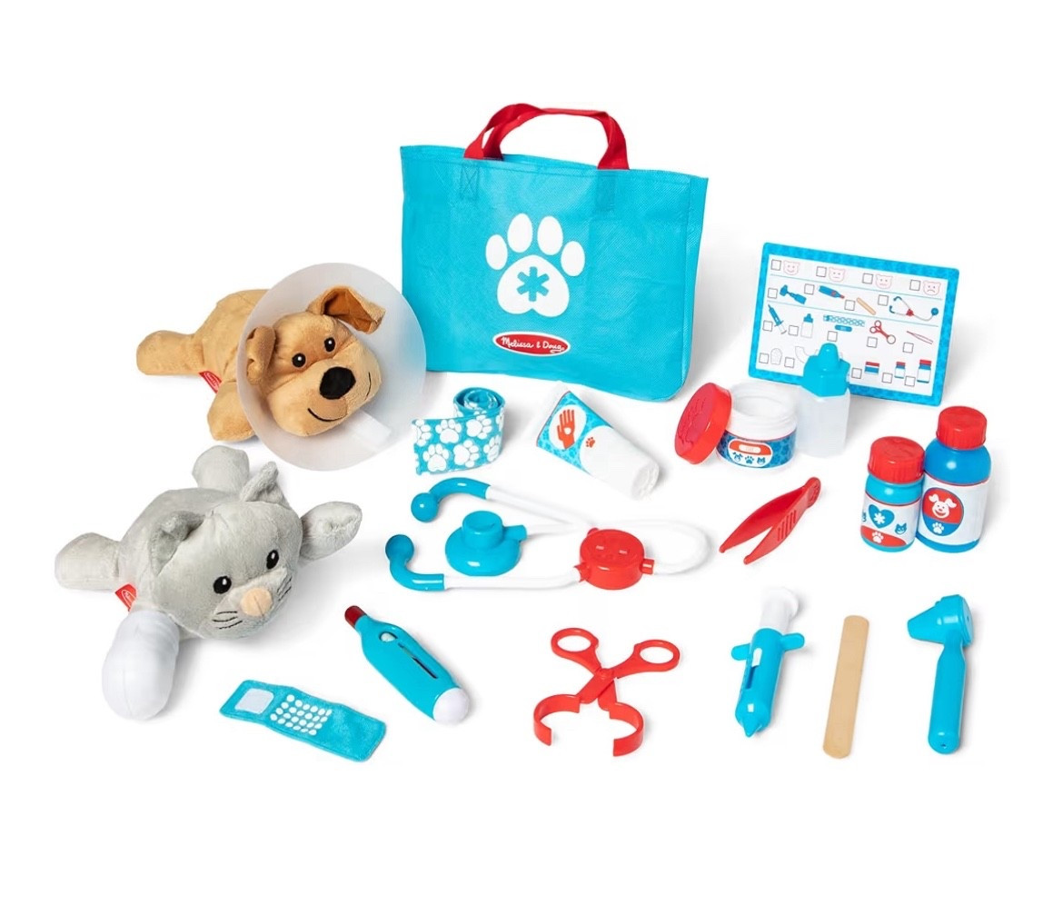 The cutest Melissa & Doug Play Vet Set is only $20.99 today at Amazon - normally $41.99! Included such fun items for imaginative play - even includes adorable dog and cat stuffies. Excellent gift for a kiddo! 

#LTKSaleAlert #LTKKids #LTKGiftGuide