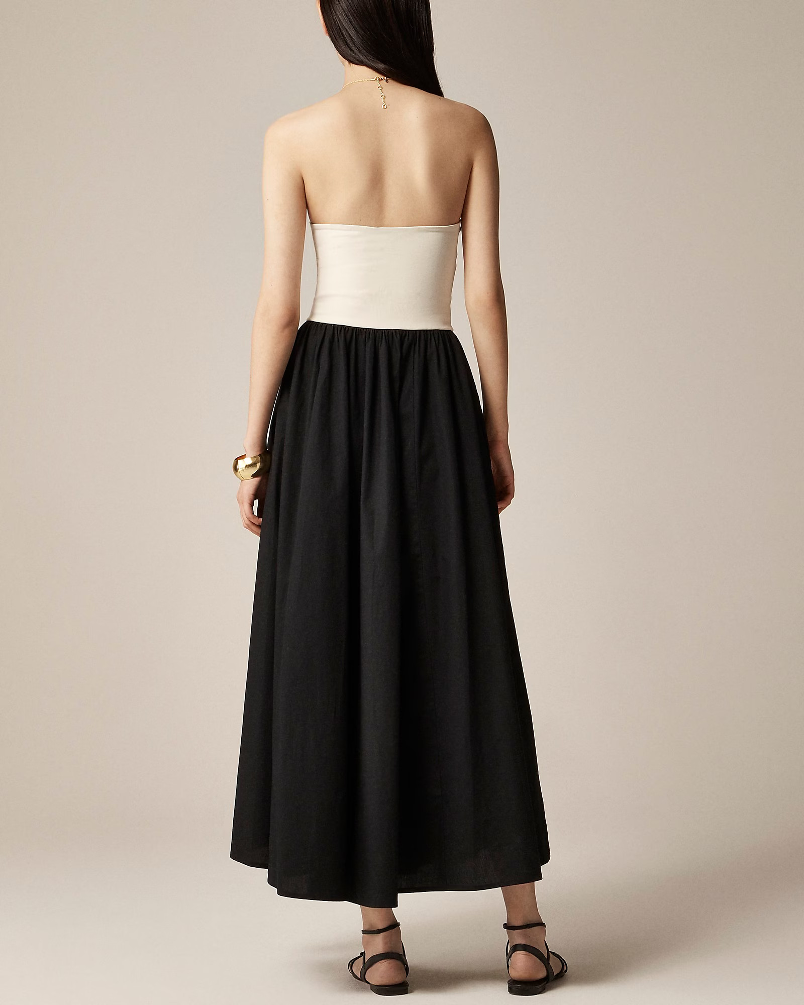 Strapless colorblock mixy dress | J. Crew US