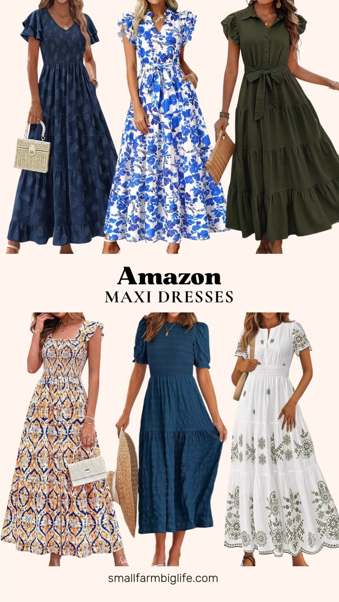 These boho maxi dresses have been some of my top clicked pieces all summer, and this roundup is full of the ruffle sleeve, smocked styles that keep performing best.
I am loving the white and army green floral PRETTYGARDEN boho maxi dress with the elastic waist and pockets, and the blue and white floral dowerme belted tiered sundress for an easy vacation look. The blue and orange dowerme smocked slit dress and the navy dowerme ruffle sleeve tiered sundress are both such pretty boho options.
The army green dowerme belted tiered maxi dress and the lake blue dowerme puff sleeve smocked sundress round out the picks, perfect for a beach day or a summer party.
Shop all of my favorite maxi dresses from Amazon linked in this post. 

 #LTKootd #LTKOver40 #LTKWorkwear