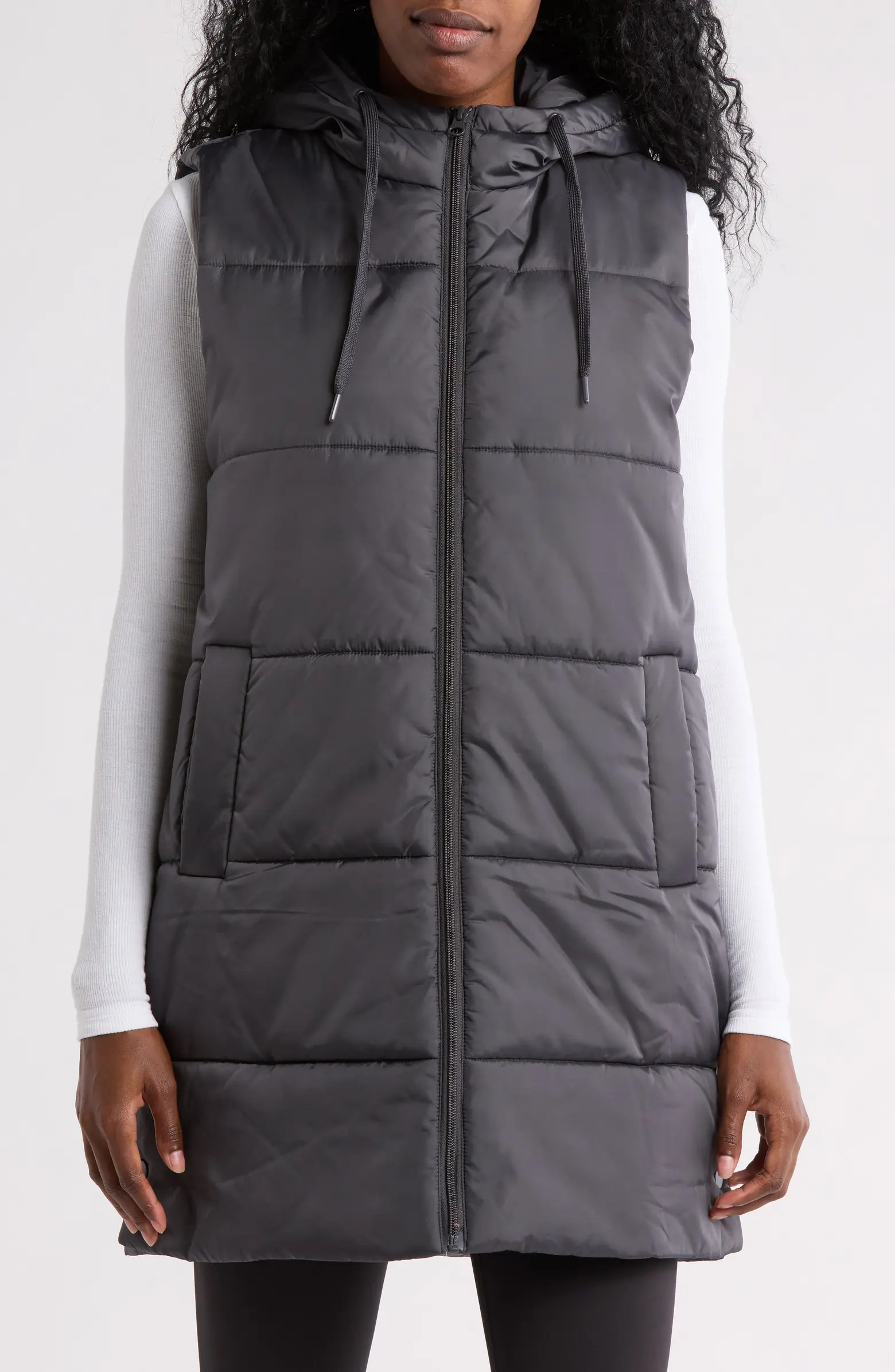 Channel Quilt Hooded Vest | Nordstrom Rack