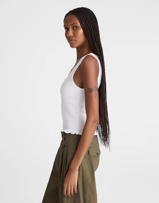 Smocked Scoopneck Tank | Madewell