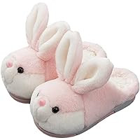 YILANLAN Women's Cute Bunny Animals Slippers Interesting Comfortable Furry Slippers Soft Plush Winter season Keep warm Home Slippers | Amazon (US)