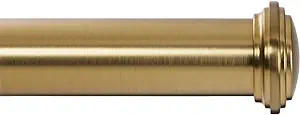 Ivilon Window Curtain Rod Decorative End Cap Design, 1 Inch Rod, 28 to 48 Inch. Warm Gold | Amazon (US)