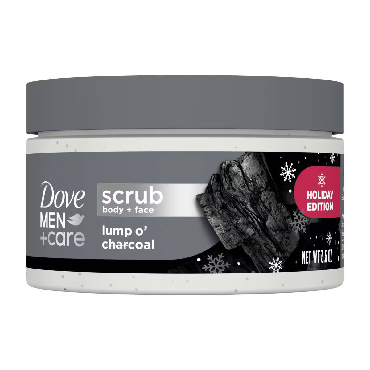 Dove Men+Care Limited Edition Body & Face Scrub - Lump O' Charcoal - 3.5oz | Target