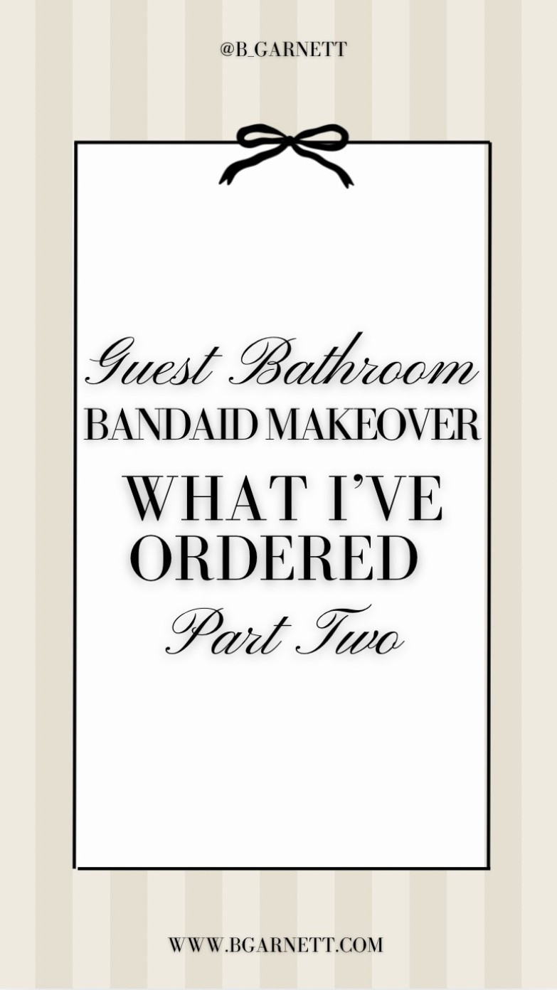 What I’ve ordered for our three week bathroom update project 

Bathroom project | bathroom decor | guest bathroom

#LTKgrwm #LTKdayinmylife #LTKHome