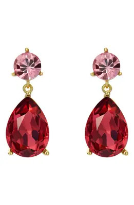 Ted Baker Teaire Crystal Drop Earrings in Gold Tone /Dark Blue /Topaz at Nordstrom | Nordstrom