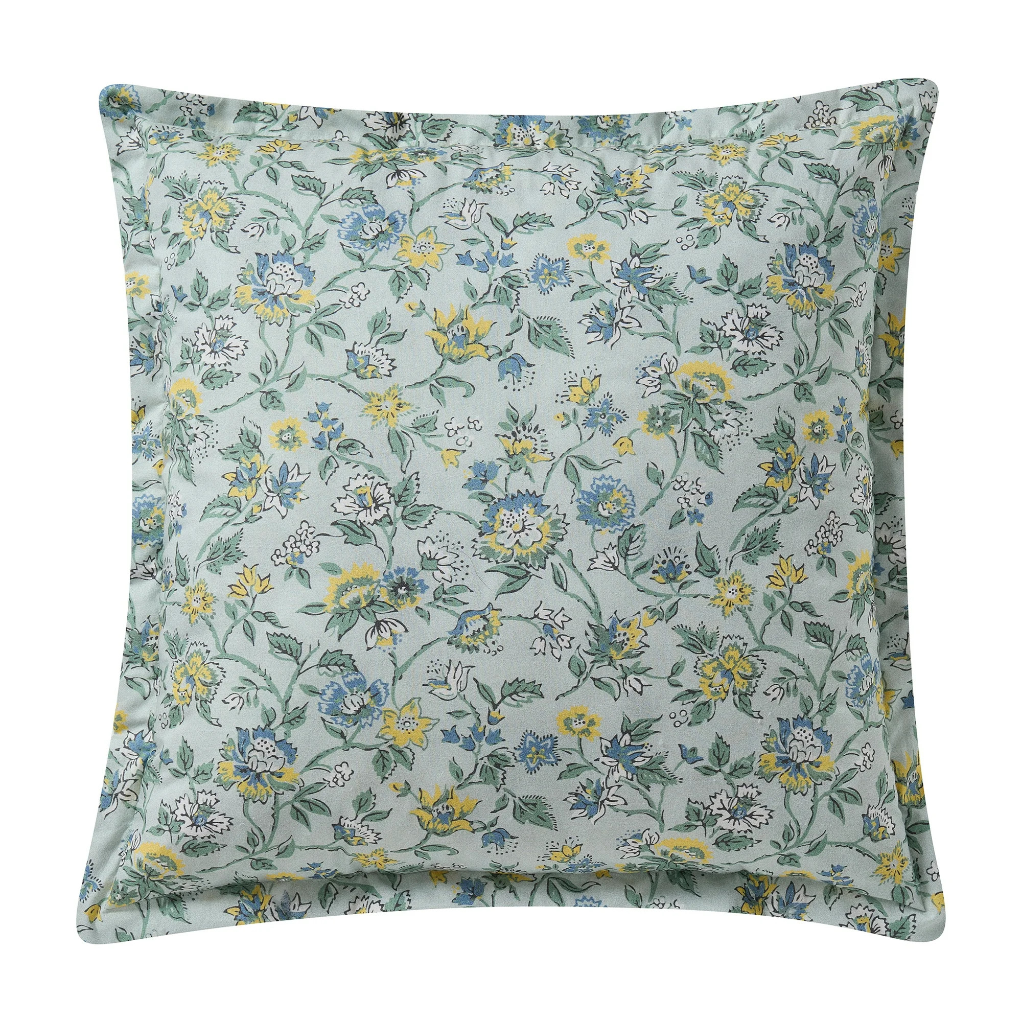 Home Decor Collection 20" x 20" Green Vintage Botanical Floral Cotton Decorative Pillow | Walmart (US)