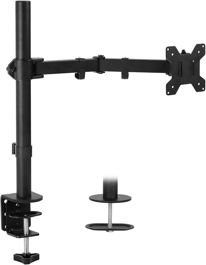 Mount-It! Single Monitor Arm Mount | Desk Stand | Full Motion Height Adjustable Articulating Tilt... | Amazon (US)