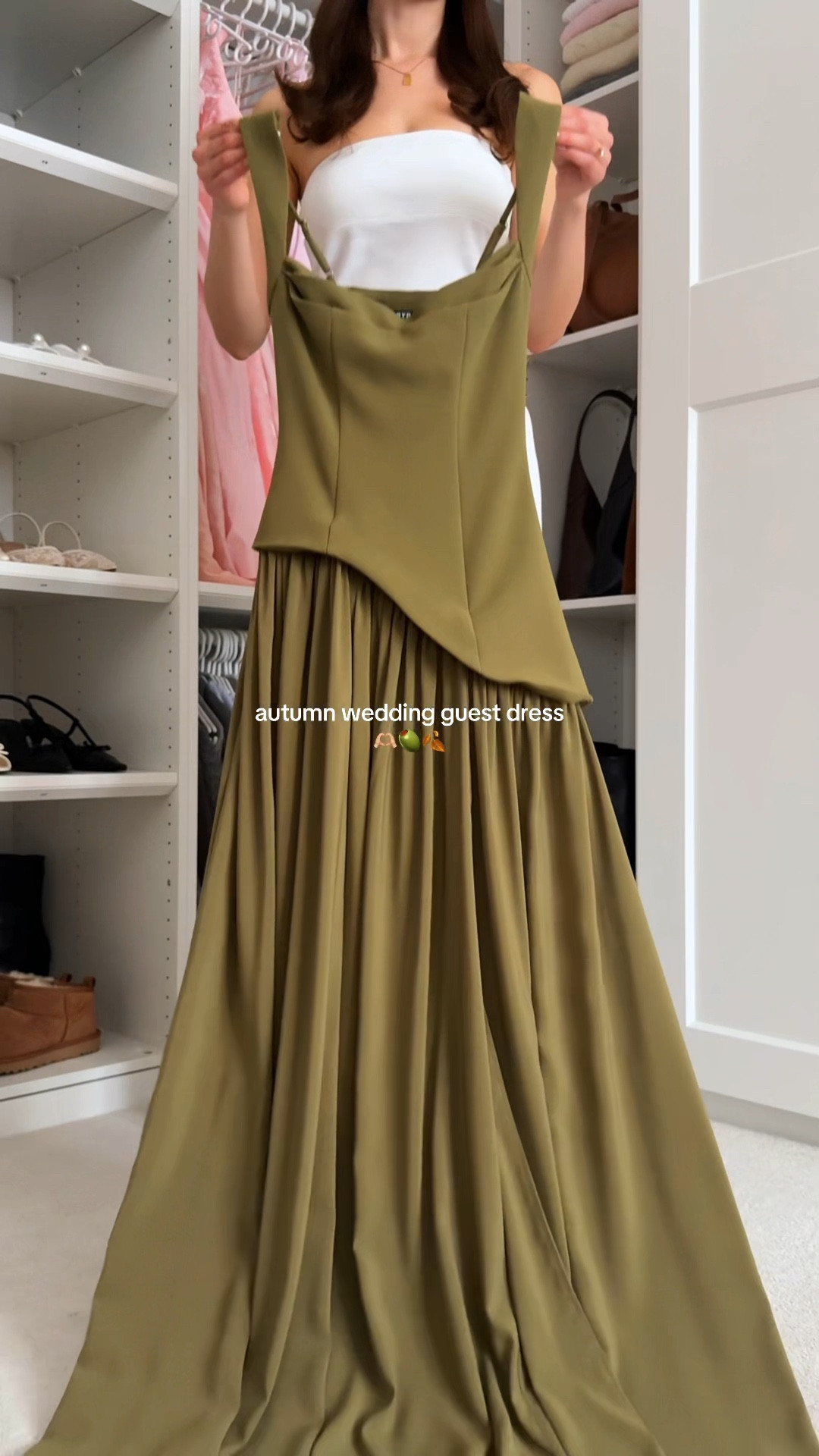 Wedding guest inspo 🫶🏼🍂 

Obsessed with this olive maxi dress - the color, flowy fit & gorgeous back detail make it perfect for weddings or any special autumn occasion ☺️

Want me to share more special occasion dresses for fall? 💭

#fallfashion #fallstyle #weddingguestoutfit #autumnstyle #falloutfitinspo #weddingguestdress #chicstyle #autumnvibes #fallfashiontrends #falllook #specialoccasiondress #styleinspo #autumnoutfitideas #ootdfashion #greendress #fashionreels

#LTKParties #LTKWedding #LTKStyleTip