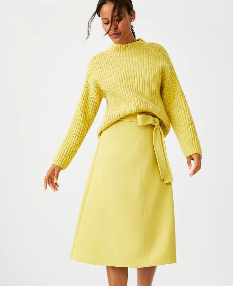 Ribbed Mock Neck Sweater | Ann Taylor (US)